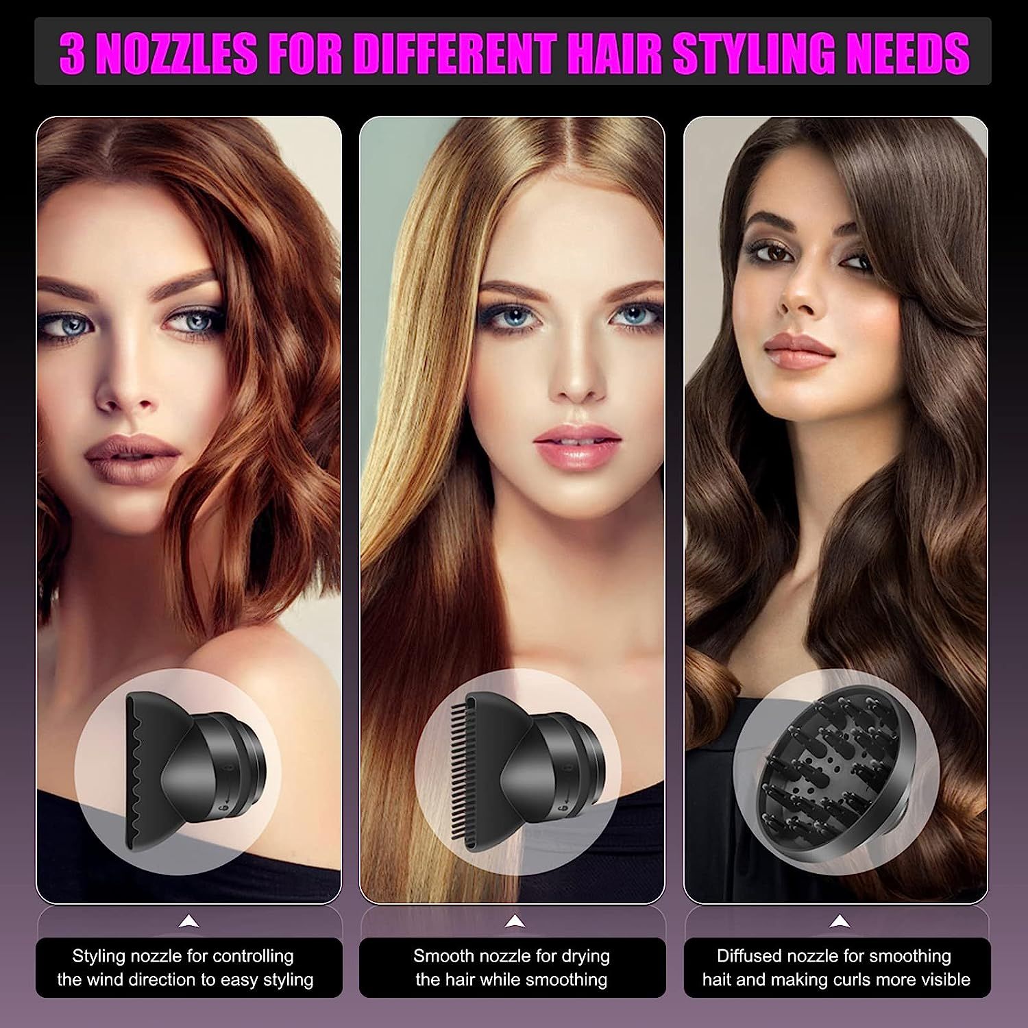 Sche-cheveux ionique, sche-cheveux professionnel 1800 W (a... - 4