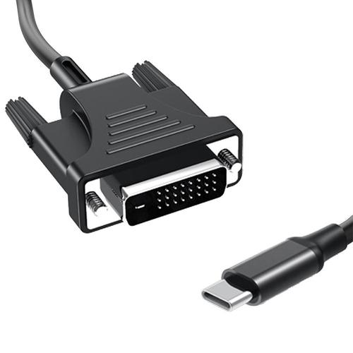 Adaptateur de Câble USB C Vers DVI USB 3.1 Type C Vers DVI Mâle 4K Compatible pour 3.1 Vers Câble Adaptateur DVI (2M)