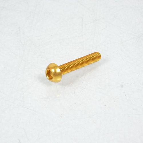 Vis Dôme Btr 5mm M6 Pas 100 35mm Anodisé Or 3as Racing Pour Moto Neuf