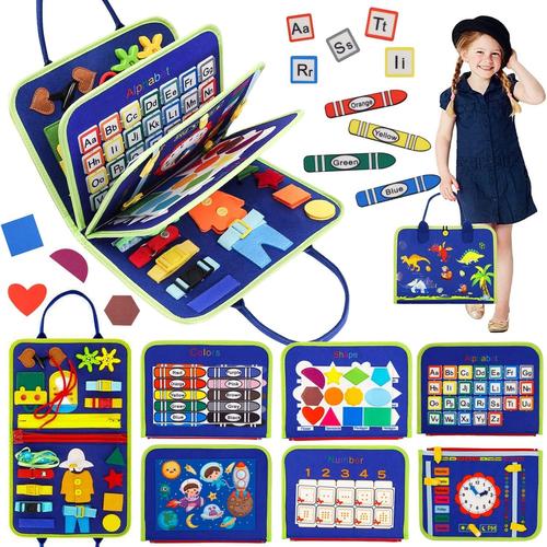 Busy Board pour Enfant, Jeux de Montessori Cadeau Fille 1 2 3 4