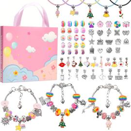 68 PCS Girls Charm Bracelet Making Kit, Jewellery Making Kit with