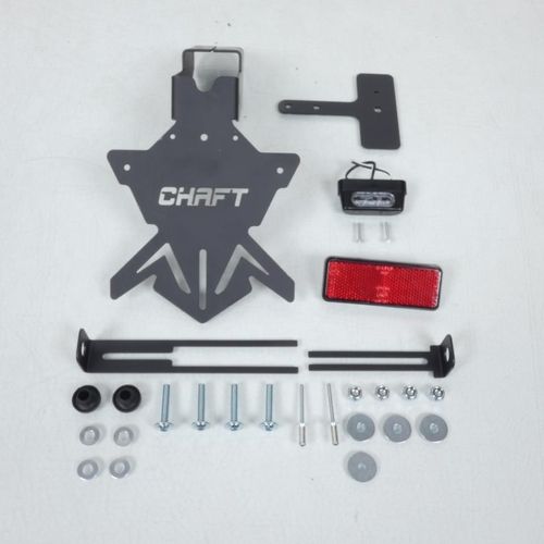 Kit Support Plaque Immatriculation Chaft Pour Moto Honda Cbr 500 Ul253 Noir