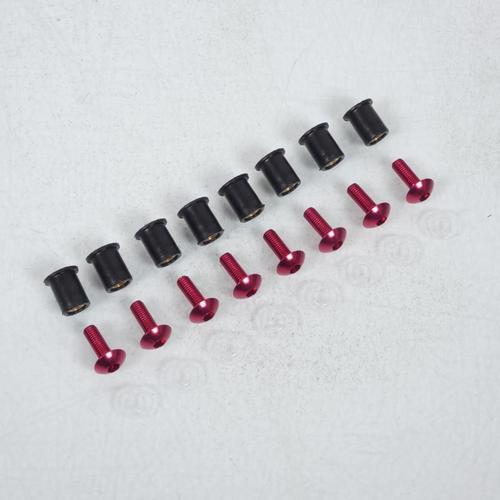 Kit Vis Carénage Rouge M5 15mm Chaft In414 Pour Moto Scooter Neuf