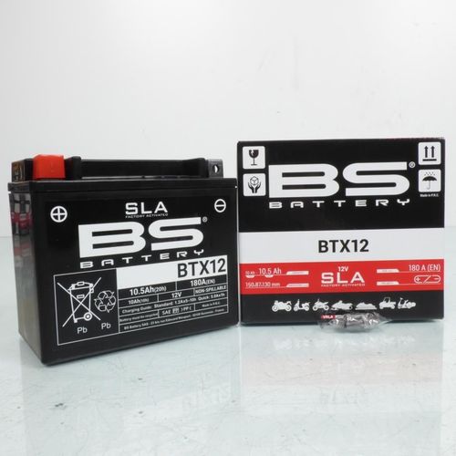 Batterie Sla Bs Battery Pour Scooter Honda 250 Cn Helix/Spazio 1988 À 1998 Ytx12-Bs / 12v 10ah Neuf