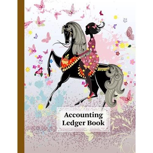 Accounting Ledger Book: Accounting Ledger For Bookkeeping Size 8.5" X 11" | Horses Cover Design By Willi Ruf