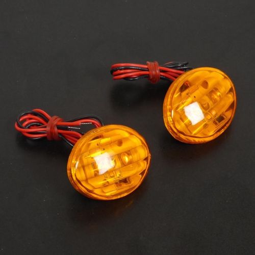 Paire De Mini Clignotants À Led Orange Pour Moto Scooter Deux Roues Feux De Position