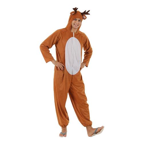 Christmas Elk One Piece Suit Couple Funny Party Stage Prop Suit Bar Mall Costume De Renne, L