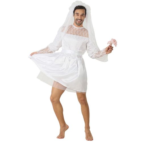 Grand Mâle Mariée Robe Festival Fête Scène Performance Costume Travestissement Robe De Mariée Pour Hommes