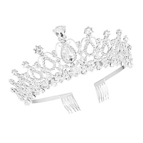Couvre-Chef De Mariage Européen Et Américain Couronne De Couvre-Chef En Strass Avec Peigne Robe De Performance Princesse Ornement De Cheveux Roi
