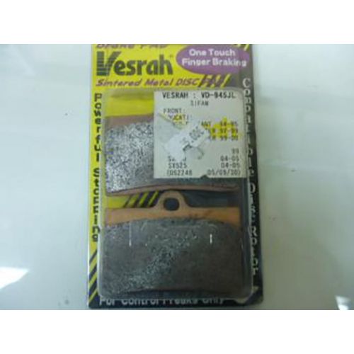 Plaquette De Frein Vesrah Pour Moto Cagiva 125 Raptor 2004 À 2010 Av Neuf