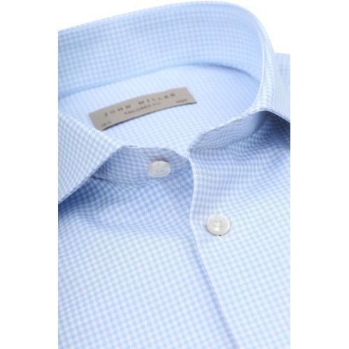 John Miller Chemise A Carreaux Vichy Clair Bleu Clair Bleu Taille 41