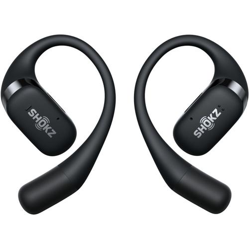 Shokz OpenFit - Écouteurs sans fil avec micro - oreille dégagée - montage sur l'oreille - Bluetooth - noir