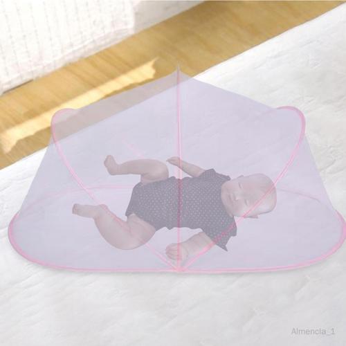 Couverture De Filet De Berceau Lit Robuste Pliable Portable Pour Bébé Filles Garçons Enfants Rose M