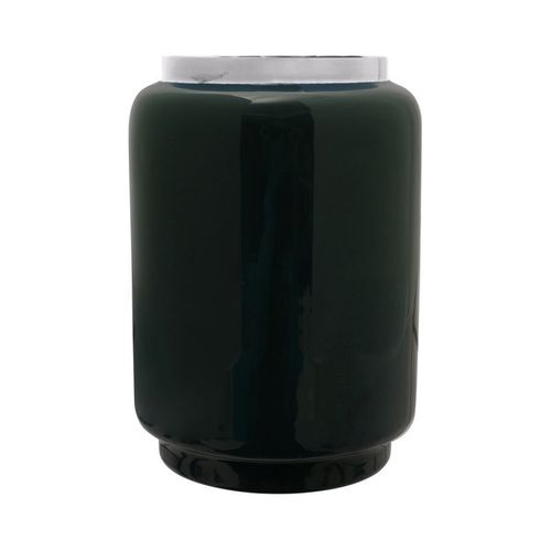 Vase en Fer Design "Ulte" 20cm Vert & Argent