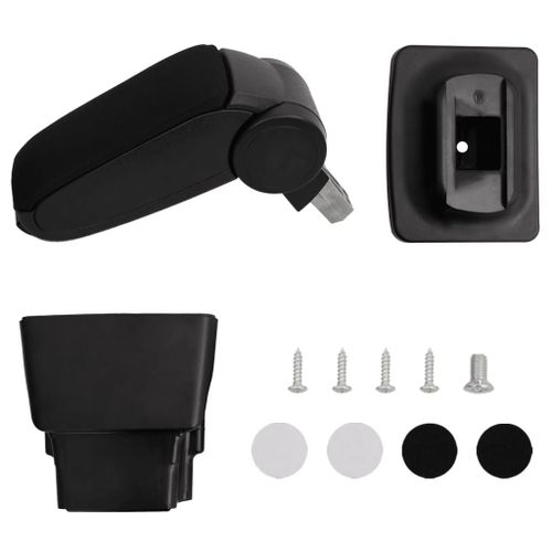 Vidaxl Accoudoir De Voiture Noir 16x32x(35-50,5) Cm Abs