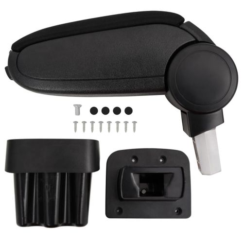 Vidaxl Accoudoir De Voiture Noir 15x31,5x(35-51) Cm Abs