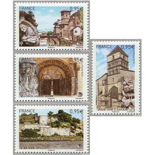 France 2015très Belle Série Complète Timbres Neufs** Luxe Yvert 4949 4950 4951 4952 Les Chemins De Saint Jacques De Compostelle.