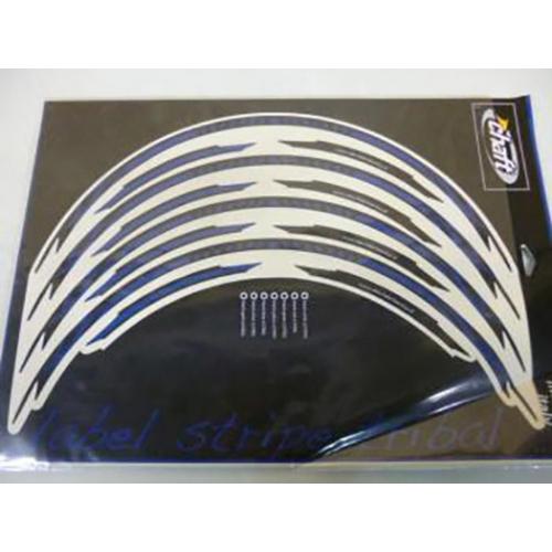 Liseret Jante Roue Autocollant Chaft Bleu Noir Pour Moto Pour Motocycle In382 Neuf