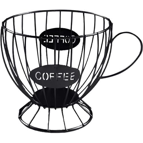 Porte-Capsules Support Cafetière Nespresso en Métal Noir 