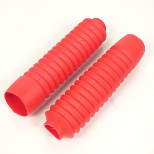 Soufflet Protection Fourche Pour Moto Caoutchouc Rouge D: 32mm D: 50mm L:250mm Neuf