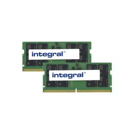 Integral - DDR5 - kit - 64 Go: 2 x 32 Go - SO DIMM 262 broches - 4800 MHz / PC5-38400 - CL40 - 1.1 V - mémoire sans tampon - non ECC