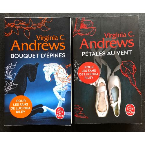 Virginia C. Andrews, Lot De Deux (2) Livres : Bouquet D’Épines, Pétales Au Vent, Le Livre De Poche