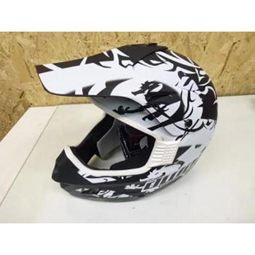 Casque Pour Scooter Moto Cross Enduro Tout Terrain Awax Noir Blanc Nc Neuf