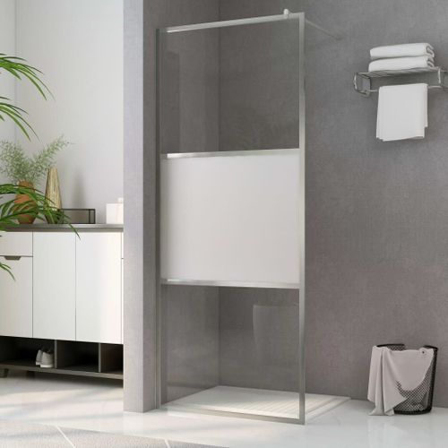 vidaXL Paroi de douche à l'italienne à verre ESG demi-dépoli 100x195cm