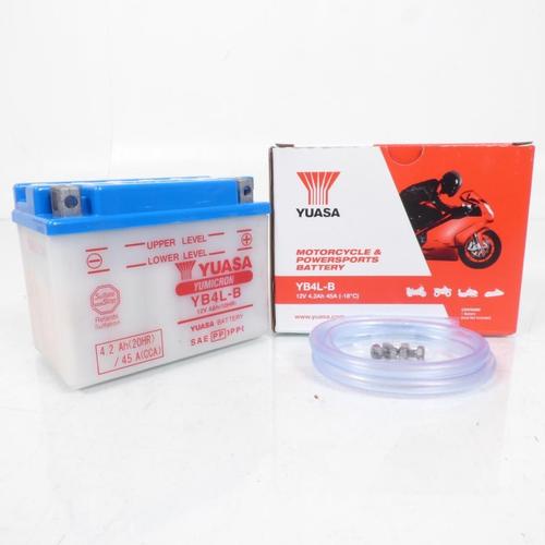 Batterie Yuasa Pour Scooter Piaggio 50 Liberty 2t Moc 2009 À 2014 Yb4l-B / 12v 4ah Neuf