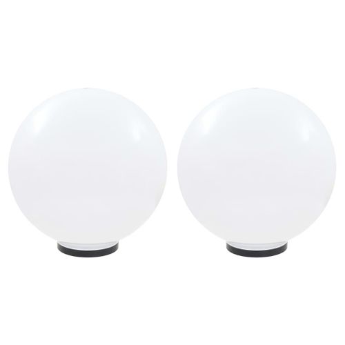 Vidaxl Lampes À Led Sous Forme De Boule 2 Pcs Sphérique 50 Cm Pmma