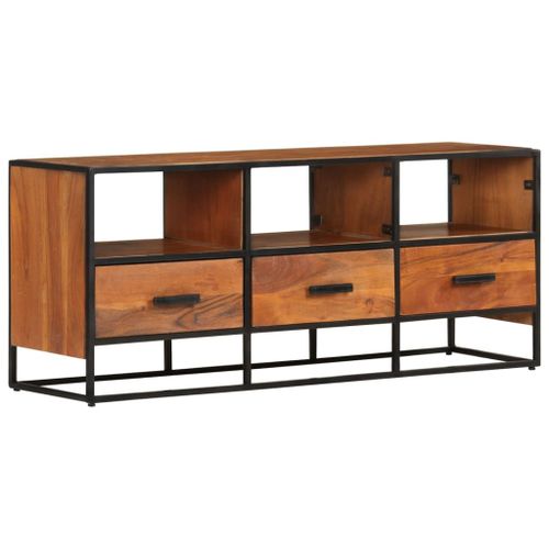 Vidaxl Meuble Tv 110x30x45 Cm Bois D'acacia Massif