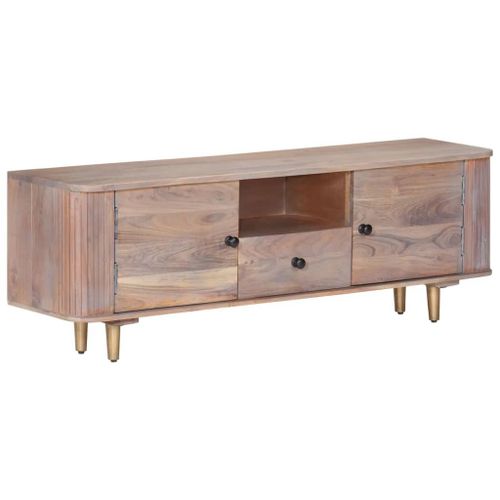 Vidaxl Meuble Tv 118x30x40 Cm Bois D'acacia Massif