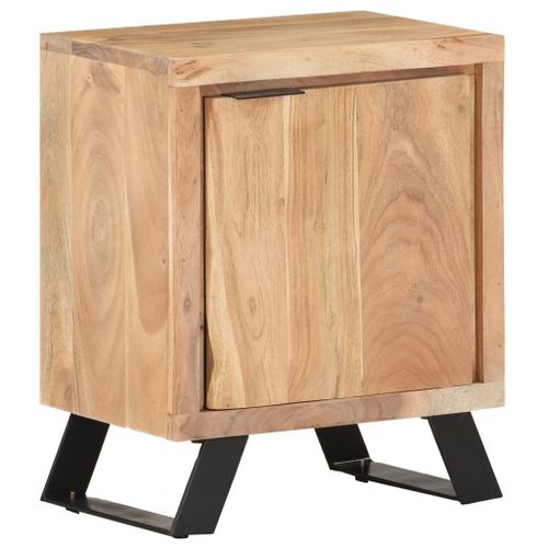 Vidaxl Table De Chevet 40x30x50 Cm Bois D'acacia Avec Bord Naturel