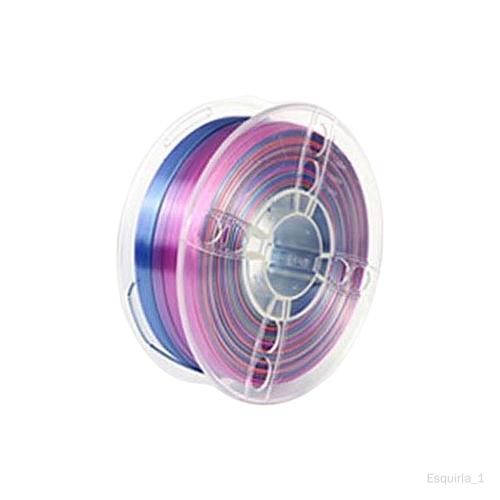 Esquirla Filament d'imprimante 3D Pla, précision dimensionnelle d'accessoires soyeux et brillants de 1,75 mm, bonne mise en forme, matériau d' soigneusement enroulé à changement multicolore, bleu