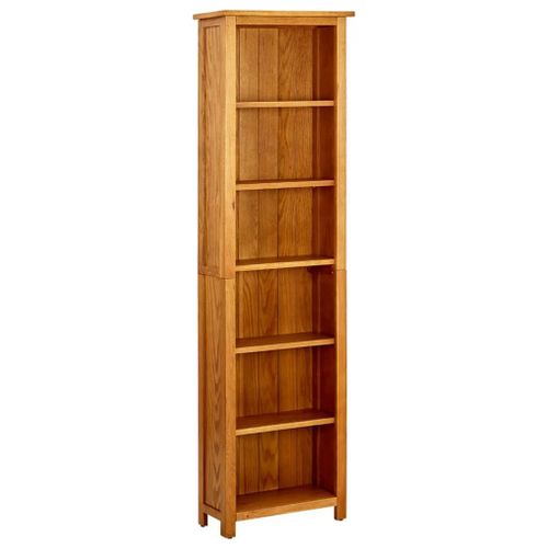 Vidaxl Bibliothèque À 6 Niveaux 52x22x180 Cm Bois De Chêne Massif