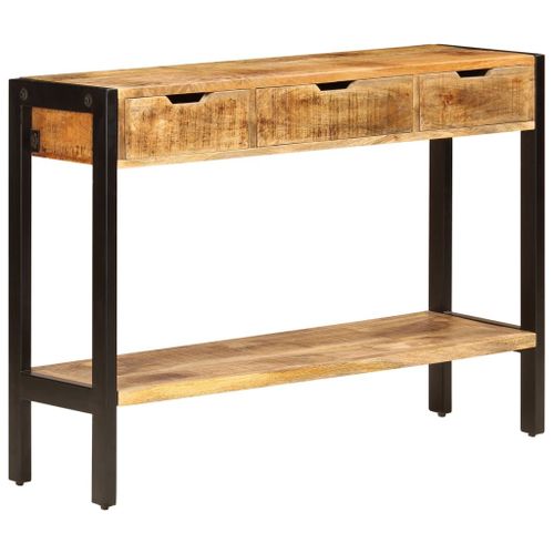 Vidaxl Buffet Avec 3 Tiroirs 110x35x75 Cm Bois De Manguier Massif