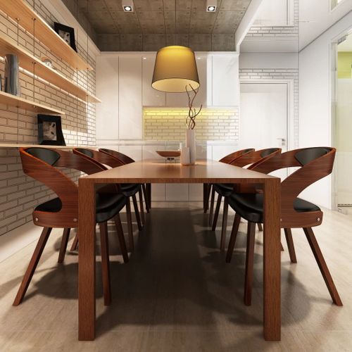 Vidaxl Chaises À Manger Lot De 6 Marron Similicuir
