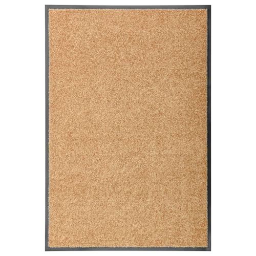 Vidaxl Paillasson Lavable Crème 60x90 Cm