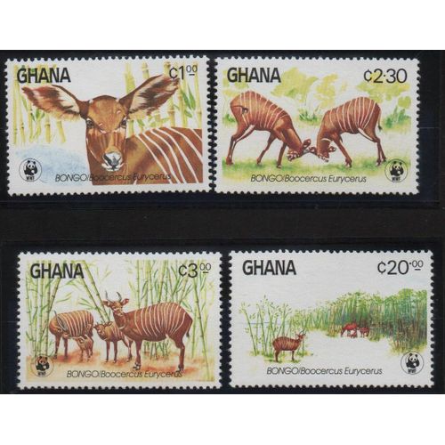 Ghana Timbres Animaux En Voie De Disparition 1984