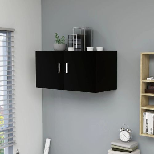 Vidaxl Armoire Murale Noir 80x39x40 Cm Bois D'ingénierie