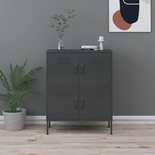 Vidaxl Armoire De Rangement Anthracite 80x35x101,5 Cm Acier