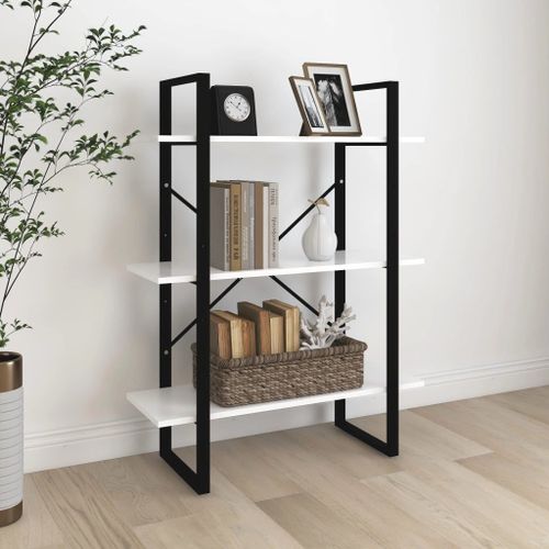 Vidaxl Bibliothèque Blanc 80x30x105 Cm Bois D'ingénierie