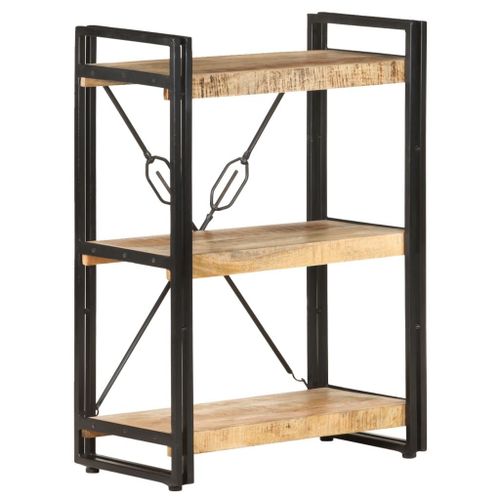Vidaxl Bibliothèque À 3 Niveaux 60x30x80 Cm Bois De Manguier Massif