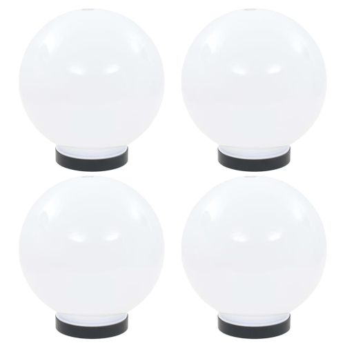 Vidaxl Lampes À Led Sous Forme De Boule 4 Pcs Sphérique 20 Cm Pmma