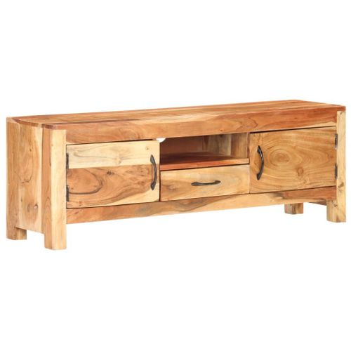 Vidaxl Meuble Tv 116x30x40 Cm Bois D'acacia Massif