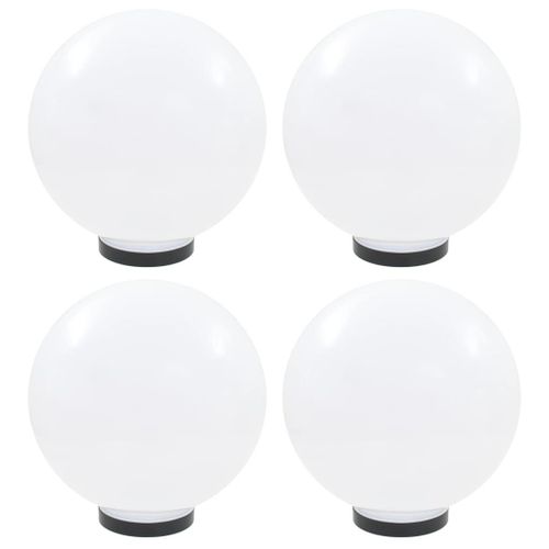 Vidaxl Lampes À Led Sous Forme De Boule 4 Pcs Sphérique 30 Cm Pmma