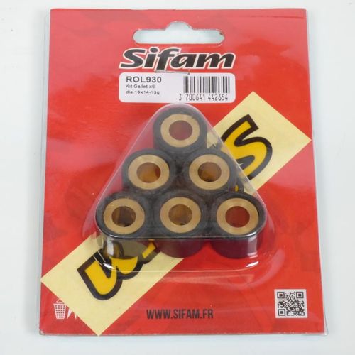 Galet Rouleau De Variateur Sifam Pour Scooter Kymco 125 Agility R16 2008 À 2019 18x14 13grs Neuf