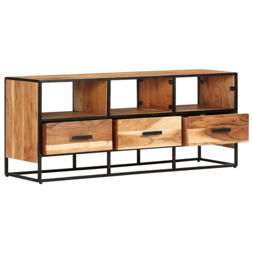 Vidaxl Meuble Tv 110x30x45 Cm Bois D'acacia Massif