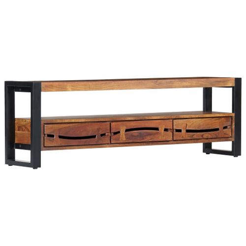 Vidaxl Meuble Tv 140x30x45 Cm Bois D'acacia Massif