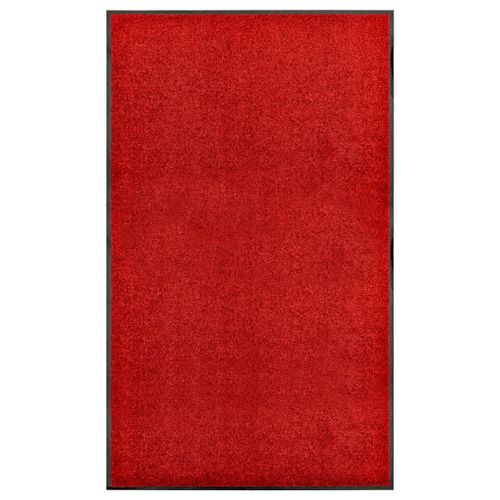 Vidaxl Paillasson Lavable Rouge 90x150 Cm